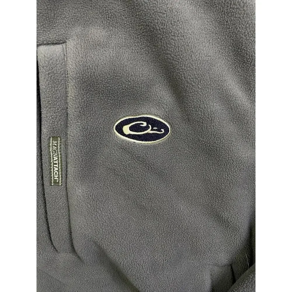 Drake Heavy Fleece Waterfowl Magnattach Georgia Bulldogs Zip Green Jacket Mens S